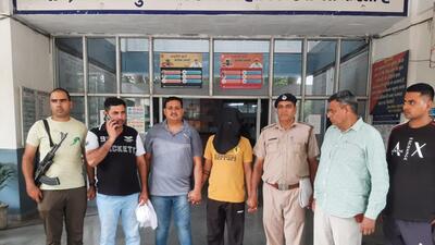 Superintendent of police Mohit Handa said the accused is Sarabjit alias Dalpreet alias Dil, a resident of Bhagwanpur village of Chhappar police station. (HT Photo) Superintendent of police Mohit Handa said the accused is Sarabjit alias Dalpreet alias Dil, a resident of Bhagwanpur village of Chhappar police station. (HT Photo)