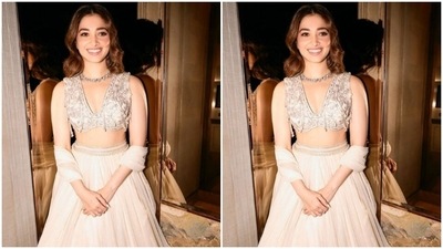 Styled by fashion stylist Sheefa J Gilani, Tamannaah wore her tresses open in soft wavy curls with a middle part as she posed for the pictures. (Instagram/@tamannaahspeaks)