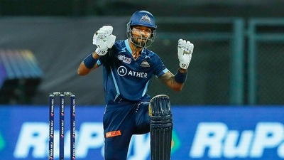  Hardik Pandya of Gujarat Titans (PTI) Hardik Pandya of Gujarat Titans (PTI)
