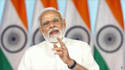 Prime Minister Narendra Modi releases benefits under the PM CARES for Children Scheme, through a video conference. (PTI) Prime Minister Narendra Modi releases benefits under the PM CARES for Children Scheme, through a video conference. (PTI)