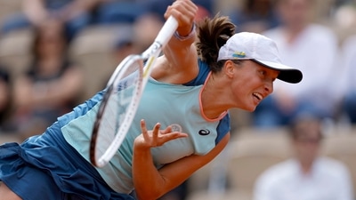 Poland's Iga Swiatek in action during her second round match against Alison Riske of the U.S.&nbsp; (REUTERS)