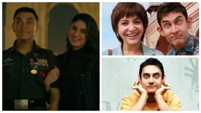Aamir Khan has been flashing the same expression in almost all his latest movies. Aamir Khan has been flashing the same expression in almost all his latest movies.