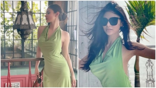 Mouni Roy is an absolute stunner. The actor keeps slaying fashion goals like a pro with snippets from her fashion photoshoots. Be it decking up in a casual ensemble or a formal one or giving us major festive fashion cues in the six yards of grace, Mouni can do it all. A day back, Mouni shared a set of pictures featuring herself enjoying the weekend in her balcony.(Instagram/@imouniroy)