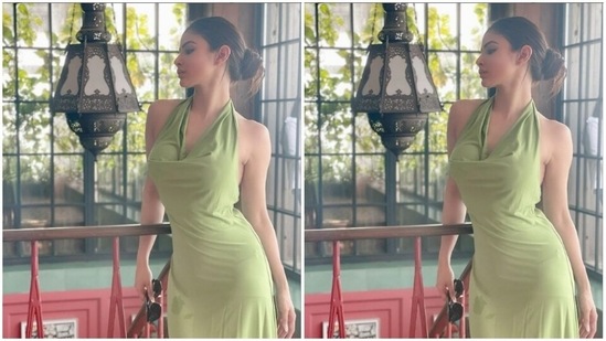 Mouni, for this picture, wore her tresses into a messy bun and looked away from the camera.(Instagram/@imouniroy)