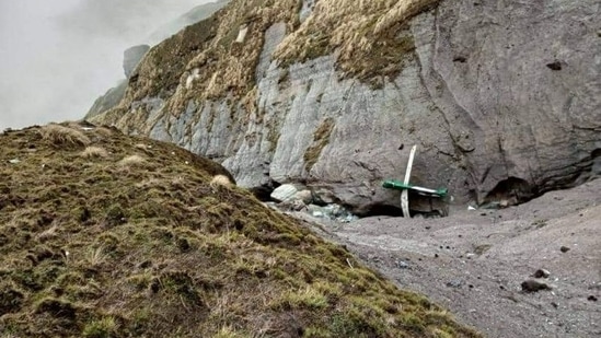 A general view of a Tara Air plane crash site during the rescue operation at Thasang, Nepal.( REUTERS)