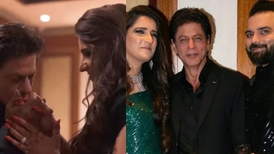Shah Rukh Khan attended the wedding festivities of Bella Mulchandani and Rahul Raheja.