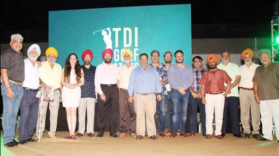 The winners and the runners-up were awarded during Chandigarh Golf Club’s club night. (HT Photo)
