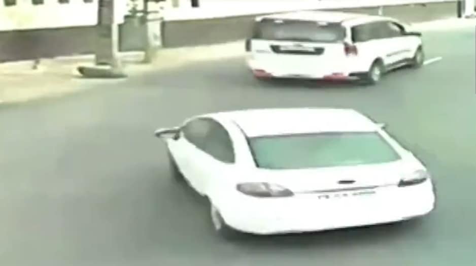 Screengrab from the CCTV footage shared by news agency ANI. Screengrab from the CCTV footage shared by news agency ANI.
