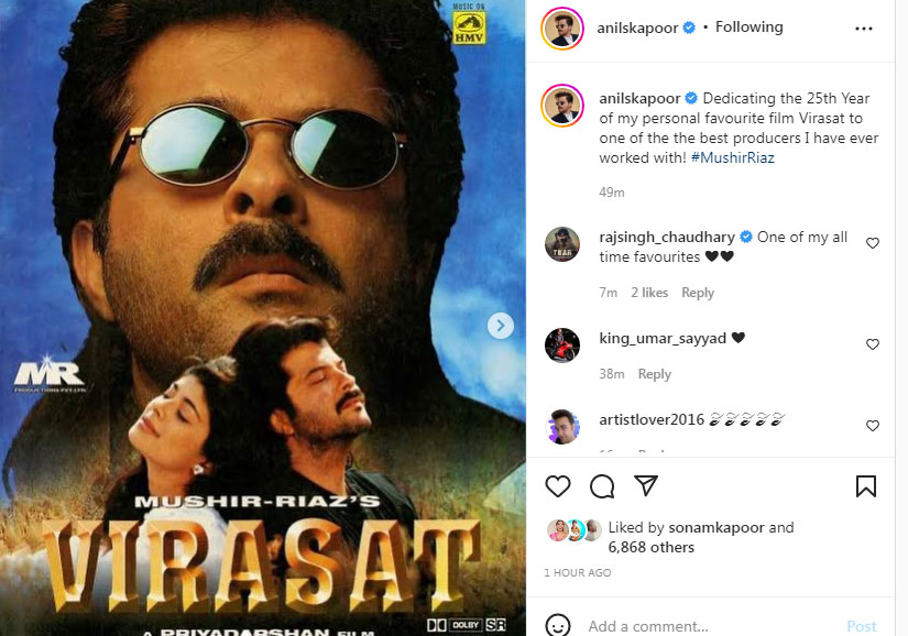 Anil Kapoor's Virasat released in 1997.&nbsp;