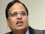 Delhi health minister Satyendar Jain was arrested by the Enforcement Directorate on Monday evening. (HT FILE PHOTO.)
