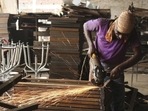 India’s GDP grew at 8.7% in 2021-22 with 4.1% growth in the fourth quarter of the financial year.(AP file ) India’s GDP grew at 8.7% in 2021-22 with 4.1% growth in the fourth quarter of the financial year.(AP file )
