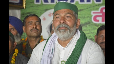 Farm leader Rakesh Tikait (HT File)