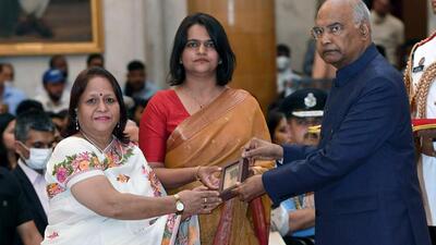 President Ram Nath Kovind awards the Shaurya Chakra to Group Captain Varun Singh (Posthumous), in New Delhi on Tuesday. Singh was chosen for the award for exceptional courage and remarkable presence of mind in handling a rare mid-air emergency involving the Tejas light combat aircraft in October 2020. (ANI PHOTO.) President Ram Nath Kovind awards the Shaurya Chakra to Group Captain Varun Singh (Posthumous), in New Delhi on Tuesday. Singh was chosen for the award for exceptional courage and remarkable presence of mind in handling a rare mid-air emergency involving the Tejas light combat aircraft in October 2020. (ANI PHOTO.)