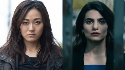 Karen Fukuhara (left) and Claudia Doumit (right) star in Amazon Prime Video's superhero series The Boys. Karen Fukuhara (left) and Claudia Doumit (right) star in Amazon Prime Video's superhero series The Boys.