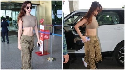 Disha Patani's style is all about keeping things fuss-free. While she experiments fully on the red carpet, her personal style has an undeniable dainty and casual-chic vibe. And this new airport look falls in the same category. (HT Photo/Varinder Chawla) Disha Patani's style is all about keeping things fuss-free. While she experiments fully on the red carpet, her personal style has an undeniable dainty and casual-chic vibe. And this new airport look falls in the same category. (HT Photo/Varinder Chawla)