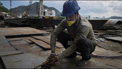 Among other sectors, mining and quarrying and construction grew 6.7% and 2% respectively, the National Statistical Office’s data released on Tuesday showed. (HT PHOTO.)