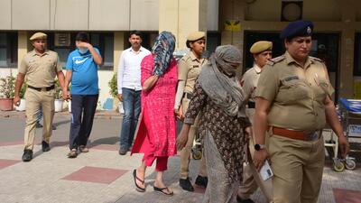 Three family members of the kingpin of Panchkula extortion racket were sent to judicial custody. (HT Photo)