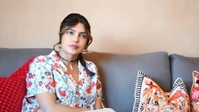 Priyanka Chopra at her Los Angeles home. Priyanka Chopra at her Los Angeles home. 