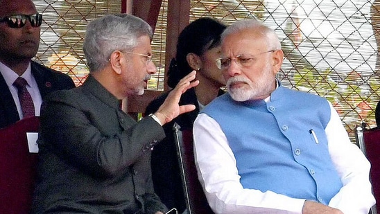 PM Narendra Modi with External Affairs Minister S Jaishankar.&nbsp;