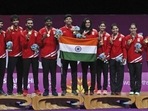 The badminton competition at the quadrennial event consists of the mixed team event followed by the individual event. The badminton competition at the quadrennial event consists of the mixed team event followed by the individual event.