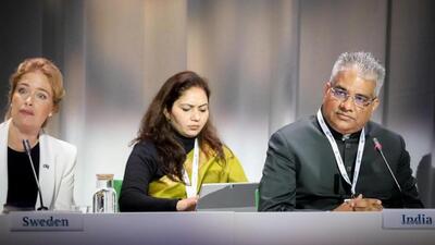 Union environment minister Bhupender Yadav will be presenting India’s stand on global environmental issues at the Stockholm +50 conference. (Twitter/Bhupender Yadav) Union environment minister Bhupender Yadav will be presenting India’s stand on global environmental issues at the Stockholm +50 conference. (Twitter/Bhupender Yadav)