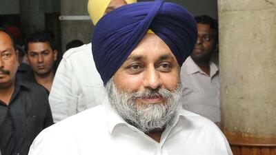 SAD president Sukhbir Badal claimed that the failure of chief minister Bhagwant Mann to run the home ministry himself led to the death of singer Sidhu Moose Wala. (HT File Photo)