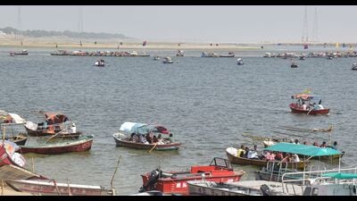 Sangam area in Prayagraj. ((HT File Photo))