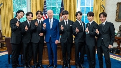BTS and Joe Biden at the White House. BTS and Joe Biden at the White House.