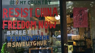 Post-it notes create signs supporting Taiwan and other issues related to China are seen at a pro-independent book store in Taipei, Taiwan. (REUTERS) Post-it notes create signs supporting Taiwan and other issues related to China are seen at a pro-independent book store in Taipei, Taiwan. (REUTERS)