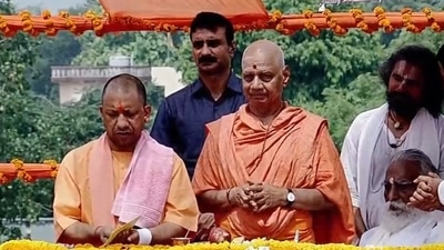 Yogi Adityanath, Ram Temple, Ayodhya (Credit: ANI) (ANI) Yogi Adityanath, Ram Temple, Ayodhya (Credit: ANI) (ANI)