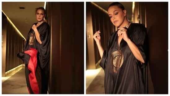 Neha Dhupia’s fashion diaries are ever stunning. The actor keeps setting fashion statements with every post that she makes on her Instagram profile. Neha’s kaftan diaries always stand out – with every picture, she drops major cues of fashion. A day back, Neha shared a set of pictures of herself in yet another stunning kaftan and fashion lovers are already scurrying to take notes.(Instagram/@nehadhupia)