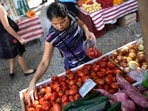 Independent vegetable shops are now pricing tomatoes at around Rs. 90 a kilogram in the Karnataka capital. (AP Photo/Silvia Izquierdo) (Image for representation only)(AP) Independent vegetable shops are now pricing tomatoes at around Rs. 90 a kilogram in the Karnataka capital. (AP Photo/Silvia Izquierdo) (Image for representation only)(AP)