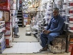 Shop keepers wait for the costumers in Rawalpindi, Pakistan on Monday. Shop keepers wait for the costumers in Rawalpindi, Pakistan on Monday.