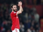 Manchester United's Juan Mata reacts after being substituted