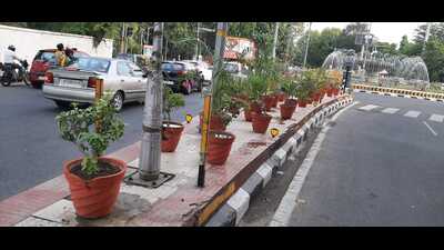 The entire route from CCSI Airport to Indira Gandhi Pratishthan has been cleaned and beautified. (HT Photo) The entire route from CCSI Airport to Indira Gandhi Pratishthan has been cleaned and beautified. (HT Photo)