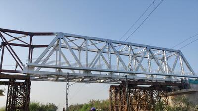 The railway flyover set up on the Ambala-Delhi section near the DRM office in Ambala Cantonment. (HT Photo)