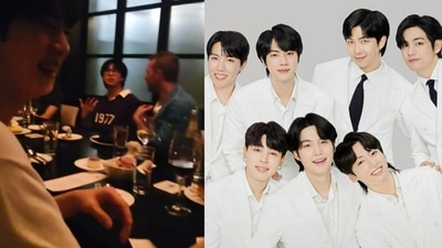 BTS members RM, Jin, Suga, J-Hope, Jimin, V, and Jungkook had dinner with HER.
