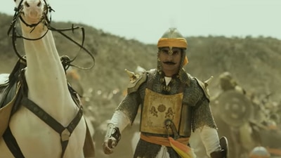 Akshay Kumar in a still from Prithviraj trailer. Akshay Kumar in a still from Prithviraj trailer.
