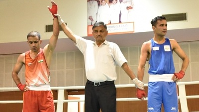 Amit Panghal secured his place in the 51kg division (BFI) Amit Panghal secured his place in the 51kg division (BFI)