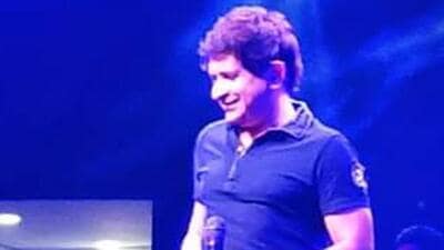 Bollywood playback singer Krishnakumar Kunnath, popularly known as 'KK' during his performance, at Nazrul Mancha in Kolkata, Tuesday, (PTI) Bollywood playback singer Krishnakumar Kunnath, popularly known as 'KK' during his performance, at Nazrul Mancha in Kolkata, Tuesday, (PTI)