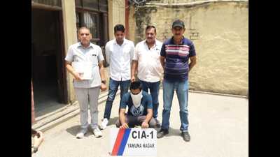 Accused in custody of the CIA-1 unit of the Yamunanagar police. (HT Photo)