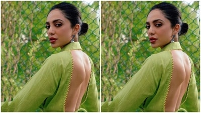 In the end, Sobhita went for brick red glossy nails and dangling earrings adorned with oxidised metal details, emerald stones and a large pearl for the styling. Brick red lip shade, kohl-lined eyes, a hint of mascara on the lashes, subtle eye shadow, on-fleek eyebrows, glowing skin, blushed cheeks, and sharp contouring rounded up the glam picks. (Instagram) In the end, Sobhita went for brick red glossy nails and dangling earrings adorned with oxidised metal details, emerald stones and a large pearl for the styling. Brick red lip shade, kohl-lined eyes, a hint of mascara on the lashes, subtle eye shadow, on-fleek eyebrows, glowing skin, blushed cheeks, and sharp contouring rounded up the glam picks. (Instagram)