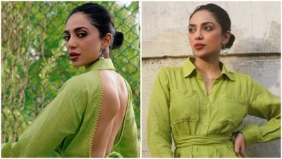 Sobhita Dhulipala dropped several pictures on Instagram recently and championed monotone style like a total fashion icon. The star never shies away from experimenting with different silhouettes effortlessly, and her Instagram page is proof enough for the same. From sultry bodycon dresses to elegant sarees and fiery red-carpet-ready gowns, Sobhita wears it all. And this latest monotone get-up in a collared backless shirt and matching pants also stars in the long list of her best-dressed looks. (Instagram) Sobhita Dhulipala dropped several pictures on Instagram recently and championed monotone style like a total fashion icon. The star never shies away from experimenting with different silhouettes effortlessly, and her Instagram page is proof enough for the same. From sultry bodycon dresses to elegant sarees and fiery red-carpet-ready gowns, Sobhita wears it all. And this latest monotone get-up in a collared backless shirt and matching pants also stars in the long list of her best-dressed looks. (Instagram)