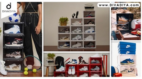 Shoe Crate For Sneakers- Black - Royalkart - The Urban Store