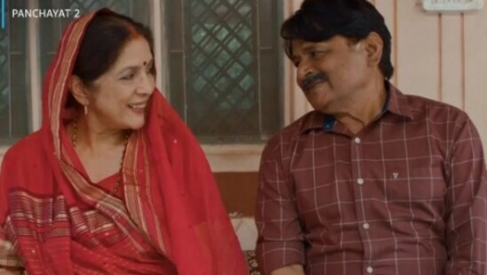 The image shows the picture of Neena Gupta and Raghubir Yadav from the series Panchayat that Amazon Prime posted on Instagram.(Insatgram/@primevideoin)