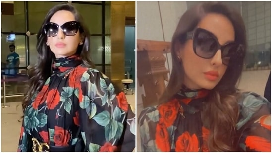 Nora Fatehi arrives in Abu Dhabi for IIFA awards, oozes elegance in floral midi dress(Instagram)