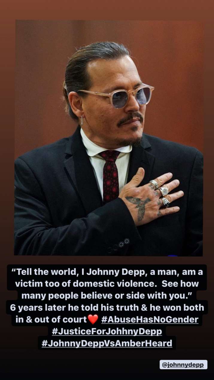 Sophie Choudry on Johnny Depp's win.