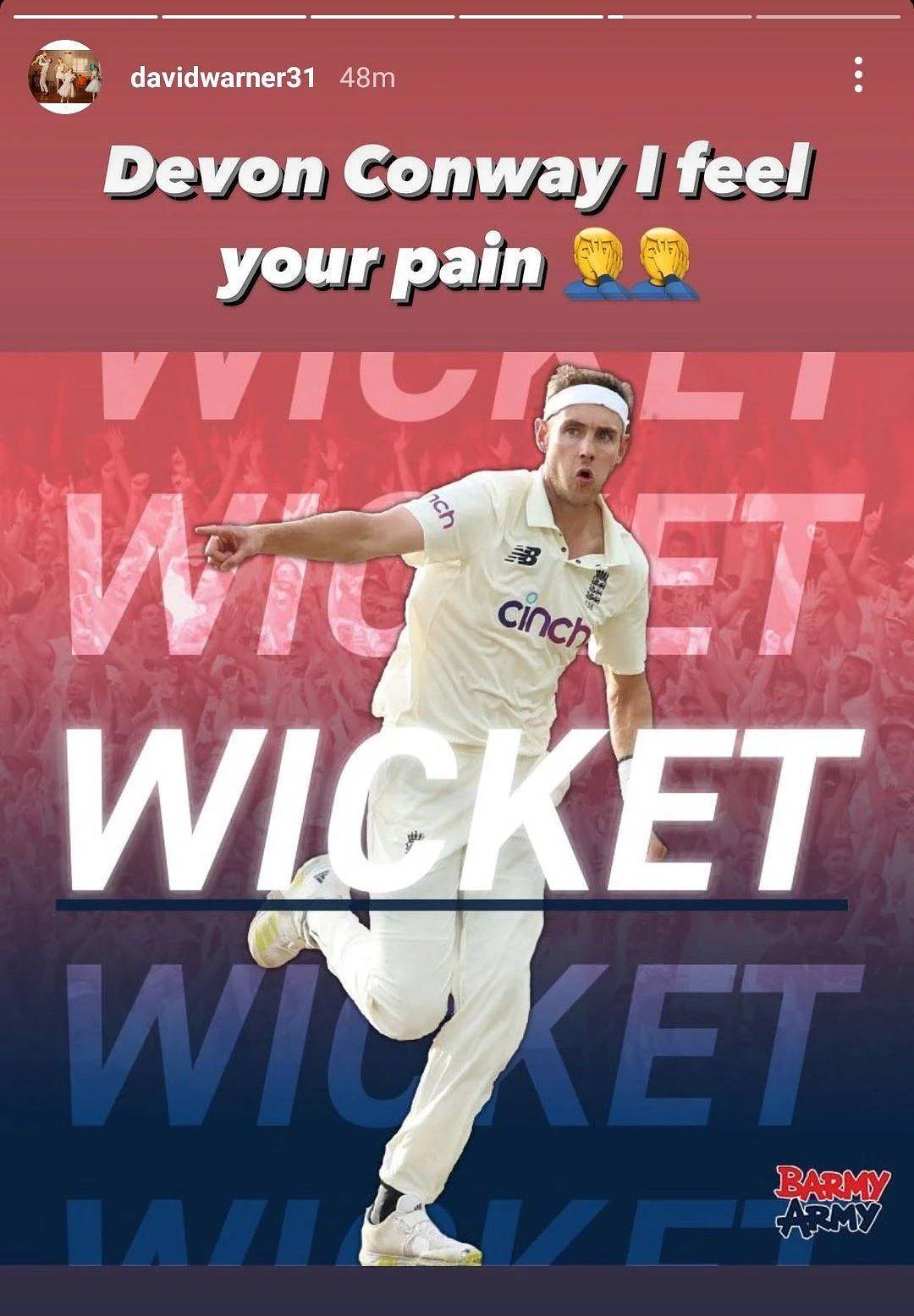 David Warner's story (Instagram)