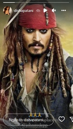Disha Patani shares Johnny Depp's pic.