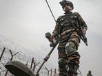 Indian Army soldiers patrol near the Line of Control in Akhnoor sector of J&K(PTI) Indian Army soldiers patrol near the Line of Control in Akhnoor sector of J&K(PTI)